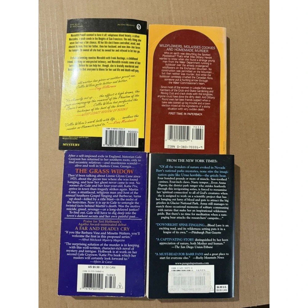 Lot of 10 random murder mystery novel paperback books, various‎ authors B60